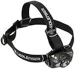 Ledlenser MH8 Torcia Frontale LED da Outdoor, Nera, Ricaricabile con Batteria, 600 Lumen, autonomia Fino a 60 Ore, Luce Rossa/Verde/Blu, Possibile Uso con 2 batterie AA, Blocco per Il Trasporto