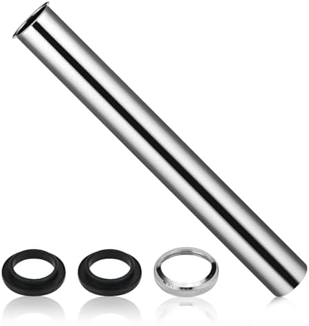 Cieex Universal Siphon Tauchrohr Verlängerung 300mm | Edelstahl Universal Tauchrohr für Siphon, mit Mutter, Dichtungsgummischeibe für Küchenspüle, 1 1/4 Zoll x Ø 32mm