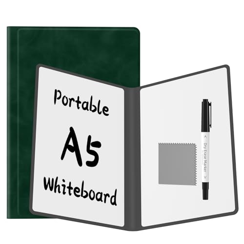 Tableau blanc portable effaçable bloc-notes réutilisable double face 24,1x16,8