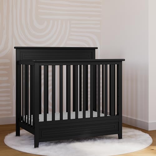 Image of Storkcraft Petal 4-in-1 Convertible Mini Crib, Black