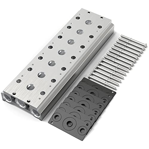 TAILONZ PNEUMATIC 200M 7-Positionen-Krümmer 4V210-08 Magnetventil Basis Krümmer Magnetventil Basis mit Zubehör Cover