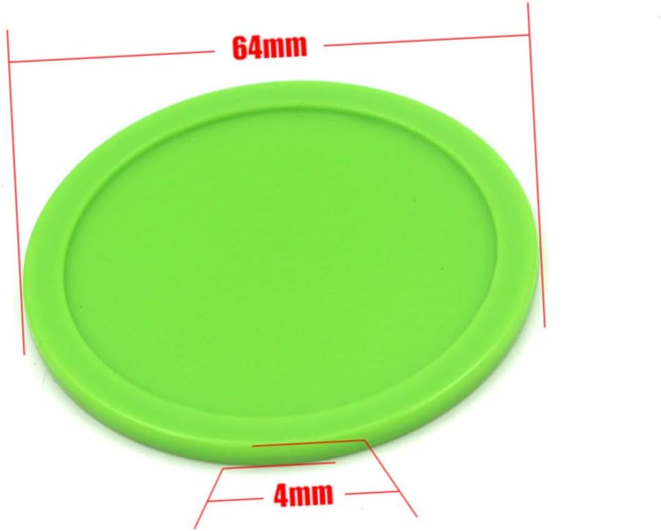 30pcs Air Hockey Pushers and Pucks Replacement Green Mini Hockey Table Accessories for Competitive Fast Gameplay and Comfortable Grip Paddle Tools for Outdoor Game Tables