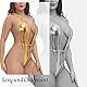 ROSVAJFY Dessous aus Leder Wetlook Damen Lingerie Kunstleder Neckholder Reizwäsche Ein Stück Backless Lederkleid Bodysuit Nighterdres Clubwear Unterwäsche S M L XL (Gold)