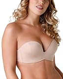 Wonderbra Women's Ultimate Strapless Everyday Bra, Beige (Skin), 38E
