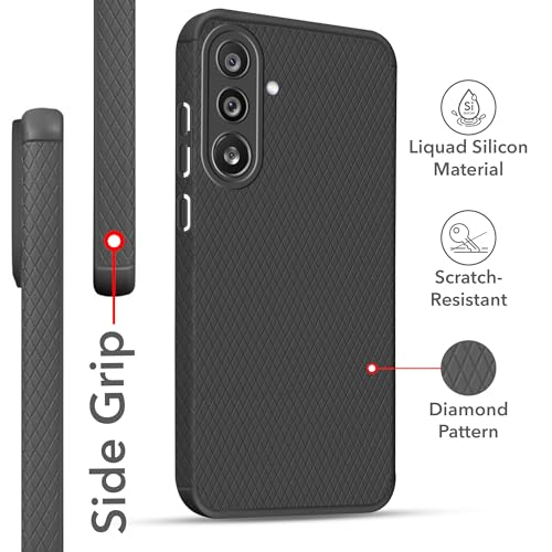 Image of Jkobi Back Cover Case for Samsung Galaxy M56 | Samsung Galaxy F56 (Liquid Silicone | Side Grip | Camera Protection)