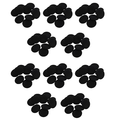  VENEKA 50 Spugnette Morbide Protettive Orecchio Nero per Cuffie da 5cm