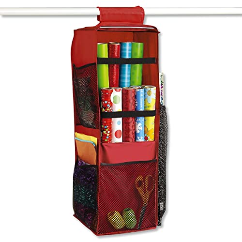 Closet Rod Christmas Gift-Wrap Organizer