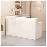 Photo Gallery tavolo moderno a forma di l, banco per ricevimenti compatto con cassetti per piccoli spazi, elegante reception per uffici, servizio clienti e aree di reception (c-1, r-99,8 x 45 x 89,9 cm) Photo Gallery tavolo moderno a forma di l, banco per ricevimenti compatto con cassetti per piccoli spazi, elegante reception per uffici, servizio clienti e aree di reception (c-1, r-99,8 x 45 x 89,9 cm)