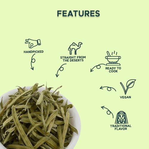 Image of Rajasthani Guarfali, 125g | Sundried Cluster beans | 100% Natural Dry Vegetable | Gwar fali sabzi with recipe