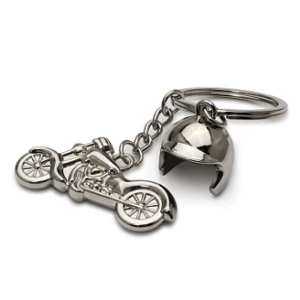 ARFUKA Keyring Motorcycle Helmet Key Rings Motor Keychain Metal Key Chain Gift for Men and Women