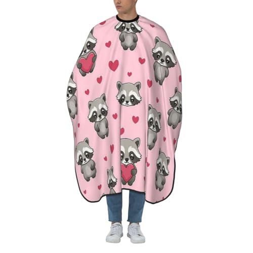 Capa de peluquería de mapache impermeable 140x168cm para barbería y peinado