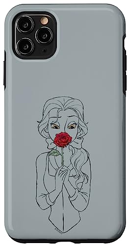 Coque iPhone 11 Pro Max Disney Belle et la Bête protection fine motif rose noire