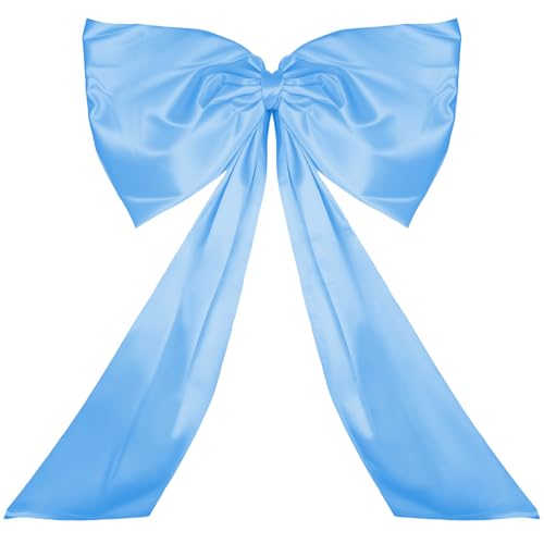 24 x 36 Inches Large Blue Bow Decor,Coquette Room Decor,Giant Blue Bow Room Wall Decor,Baby Shower Birthday Party Backdrop Wall Wedding Party Christmas Tree Decorations(Blue)