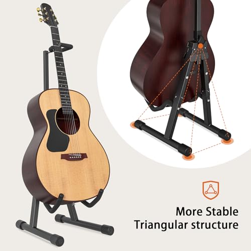 Image of GLEAM Guitar Stand - Universal for Acoustic Electric and Classic Guitars and Bass (Upgrade)
