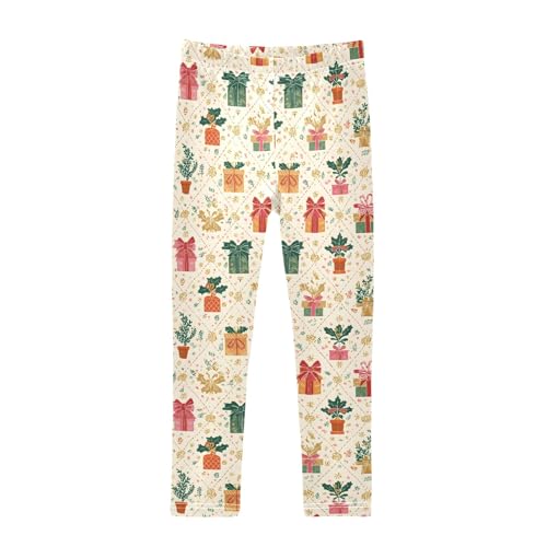 senya Girls Printed Leggings Yoga Pants Box Pattern for Kids in 4t to 10 Years, 4T