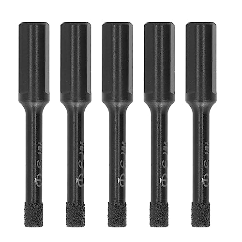 LjwZekyrnt 5 Piezas Broca de Diamante Juego de Sierra de Corona de Diamante con Apertura de Orificio Limpia y Seca en Húmedo de Doble Uso para Ladrillos Vidrio Mármol 6 mm