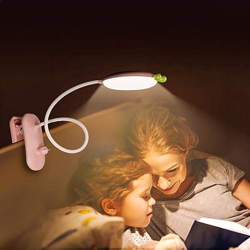 Lampka zaciskowa LED, lampka do czytania, zacisk z czujnikiem dotykowym, lampka biurkowa dla dzieci, 360°, elastyczna łabędzia szyja, ładowanie przez USB, do nauki, pracy, zestaw