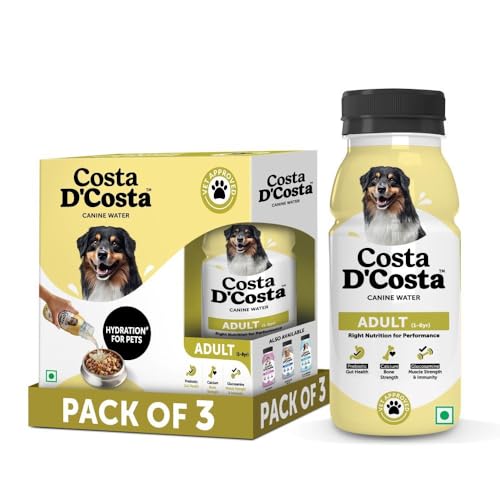 Costa DCosta Nutrient-Infused Liquid for Dogs, (Pack of 250ml x 3), Add to Dog Food for Nutrition & Hydration, Better Digestion & Immunity, Human Grade, Age Group (1-8yrs) (B0C58XDXKC) Amazon Price History, Amazon Price Tracker