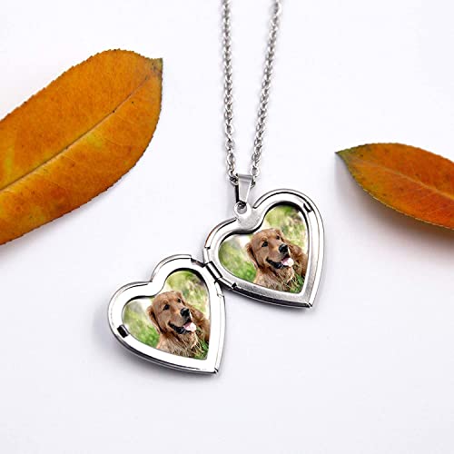 Phocksin Locket Necklace That Holds Pictures Forever In My Heart Photo Lockets For Women Girl Christmas Day Gifts Jewelry #TOP3