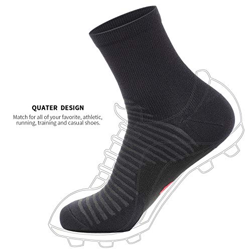 Compression Running Ankle Socks For Men And Women (6 Pairs), Quarter Athletic Socks For Running, Cycling, Golf, Work #TOP5