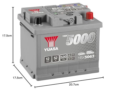 Yuasa Batteria 52, Ah 520, A/En YBX5063 L 207Mm B 175Mm H 175Mm - 3