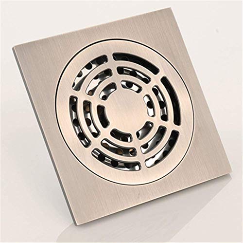Drain de sol de douche de salle de bain carré en laiton durable - 2