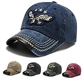 Eagle Baseball Hat Vintage Adjustable Sports Dad Hats Washed Embroidered Distressed Denim Cap Unisex...