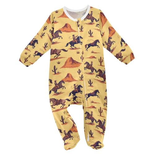 Image of Dussdil Baby One-Piece Footies Newborn Rompers Pajamas Cotton Footed Pjs for House Sleep Play Infant Boys Girls