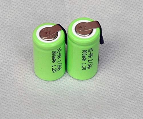 XW-Battery, Akku 800mAh 1/2 AA NiMH NiMH-Zelle mit Tab Stifte for elektrische Rasierer Schnurloses Telefon 2ST 1,2V 1 / 2AA