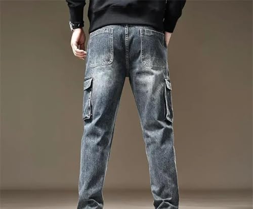 Mens Baggy Jeans Oversize Work Denim Pants Classic Vintage Wide Leg Casual Trousers Streetwear2