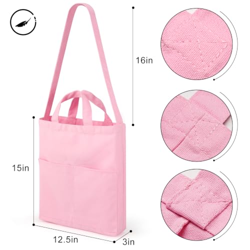 Image of Lily queen Natural Canvas Tote Bag for Crafting Reusable Grocery Shoulder Bags 2pcs