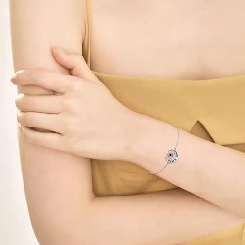 Sun and Moon Bracelet 925 Sterling Silver Moon Sun Bracelet Gemstone Jewelry Gifts for Women4