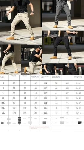 Canadaify Tactical Waterproof Pants Durable Ripstop, Waterproof Hiking Overalls, Lightweight, Multi-Pocket, Beltless2