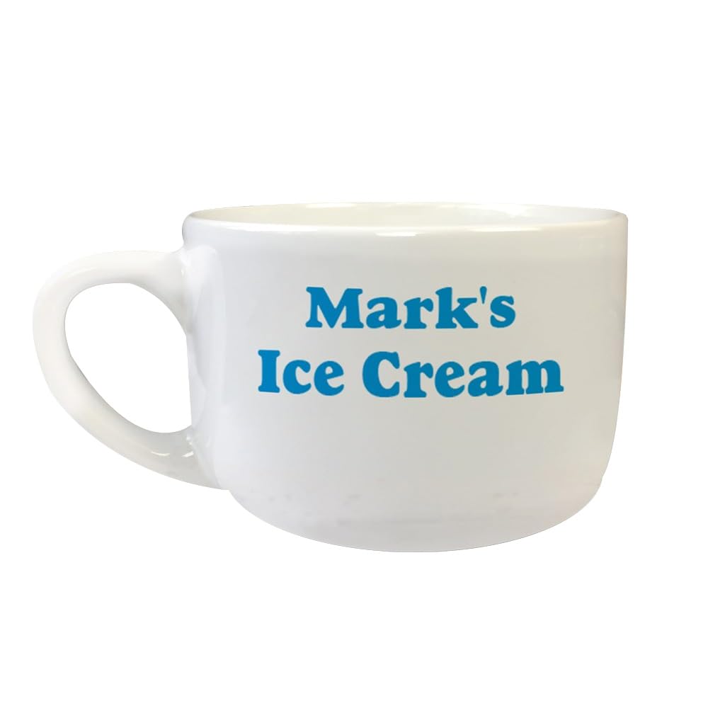 GiftsForYouNow White Ceramic Personalized Ice Cream Bowl with Handle, 24 Ounce Capacity, Microwave and Dishwasher Safe, Ice Cream Bowls for Kids, Dad, Custom Name, Sundae Bowl