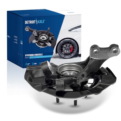 Image of Detroit Axle - Front Right Steering Knuckle for 2007-2011 Toyota Camry, 2007-2012 Lexus ES350 Steering Knuckle & Wheel Bearing Hub Assembly Passenger Side 2008 2009 2010 Replacement
