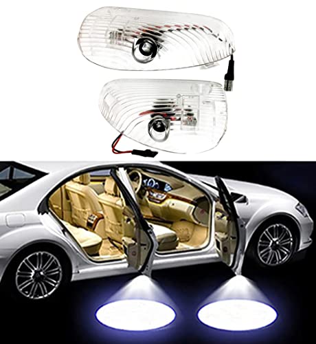 Duleutgnu 2 pièces lumières de Porte de Voiture Voiture Logo de Bienvenue fantôme Ombre définition lampadaire LED Portes de Voiture lumières d'entrée Lampe emblème 3D pour 147 GT Cover