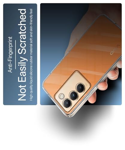 Image of NISHTECH for Vivo Y100E, Y200E, Vivo T3 5G Premium Transparent Hybrid Soft Slim Dust Proof Back Case Cover with Camera Protection