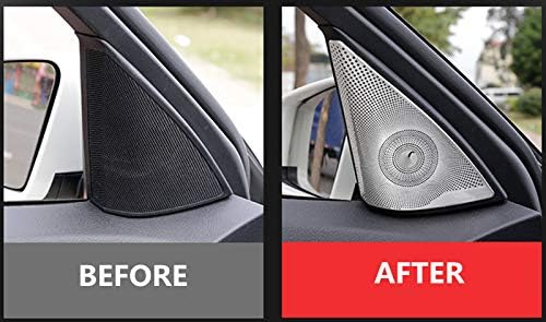 Interior Car Door Audio Speaker Frame Trim Cover 2pcs for Mercedes-Benz C Class W204 2007-2013