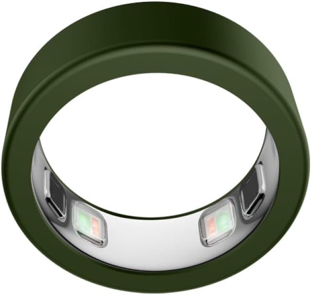 Silicone Protective Case for Oura Ring 5, 0.4mm Thick Shockproof Drop Protection Anti Dust Signal Friendly Precision Fit Washable (Dark Green M9-11)