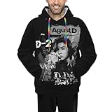 DTUOWZRN Men's Pullover Sweatshirt Agust Rapper D Long Sleeve Hoodies 3D Print Hooded Sweatshirt with Pockets Top 3X-Large Black