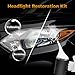 Headlight Restoration Kit 200ML Automobile Headlight Polish Repair Renovation Tool Car Glass Scratch Restoration Kit for Repair Yellowing Scratch