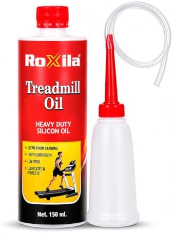 Roxila Pure Silicone Treadmill Lubricant Oil, 150 ml, High Viscosity Belt Lubricant with Easy Dispenser | Reduces Noise & Friction | Extends Motor & Belt Life | Compatible with All Treadmill