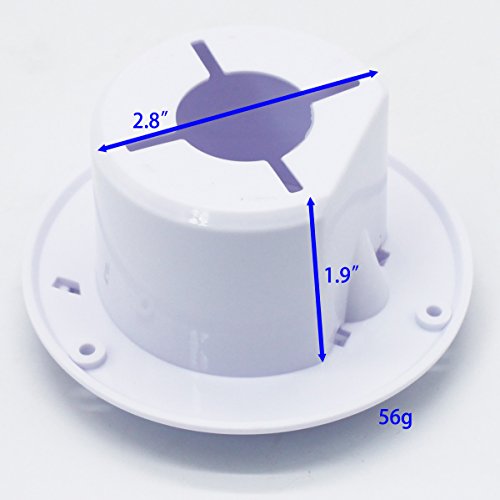 X-Haibei Rv Trailer Camper Electric Power Cord Cable Hatch Round Fits 2-3/4 Inches Dia. Hole Flip Up Cover (White) #TOP4