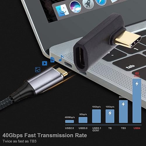 Image of chenyang USB C Connector USB4 Type C 240W Power 40Gbps Data 8K Video Extension Connector Adapter Low Profile Right Angled