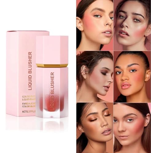 Image of Liquid Blusher, Multi-Purpose Makeup for Eyes, Face and Lips, Waterproof, 0.17 FL Oz