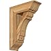 Ekena Millwork BKT0806X22X30OLY01RWR Olympic Traditional Rough Sawn Bracket w/Offset Brace, Western Red Cedar
