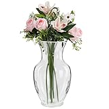 TODAS LAS FLORES: Use estos floreros con muchos tipos de flores como narcisos, tulipanes, lirios, rosas y orquídeas. Coloque flores artificiales, flores de seda o flores hechas a mano. También puede utilizarlos para mostrar ramas, bambú, relleno para floreros como perlas, gemas, guijarros, velas, flores secas, hierba de las Pampas y popurrí. Use su jarrón para decorar en el hogar, en un cementerio, en una capilla o restaurante. Este es un gran regalo de Navidad o por un cumpleaños.