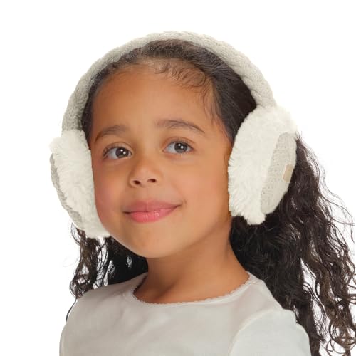 C.C Kids Cable Knit And Faux Fur Sherpa Earmuffs2