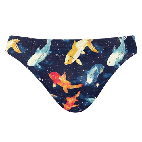 UMIRIKO Men's Cute Fish Color Swim Briefs Bikini Swimsuit S 202b8392