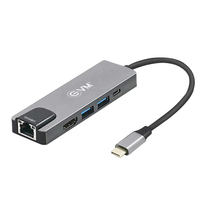 See full amazon price history chart for EVM 5-in-1 HUB with Type C Input - High-Speed Data Transfer with Multiport HUB - 4K HDMI, 2X USB 3.0, RJ45 Ethernet, Type-C PD 3.0 Charging Port - Workstation Laptops & Desktops - Silver Grey EVM 5-in-1 HUB with Type C Input - High-Speed Data Transfer with Multiport HUB - 4K HDMI, 2X USB 3.0, RJ45 Ethernet, Type-C PD 3.0 Charging Port - Workstation Laptops & Desktops - Silver Grey (B0B7BPRS14) Amazon Price History, Amazon Price Tracker